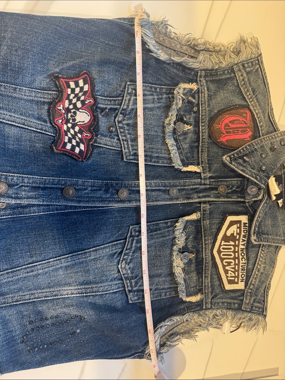 Versace Denim Vest with Patches - Picture 16 of 16
